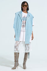 PRESLEY EMBELLISHED DENIM VEST