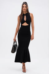 NOT TOO CASUAL KNIT MAXI DRESS IN BLACK
