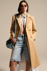JADE STRUCTURED TRENCH IN KHAKI
