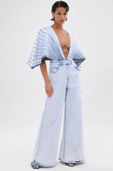BORN TO STAND OUT DENIM JUMPSUIT