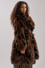 JUSTINE FAUX FUR COAT