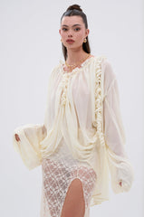 LILA WOVEN DRAPEY BLOUSE