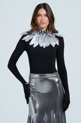 RISE FROM THE ASHES GLOVED KNIT BODYSUIT