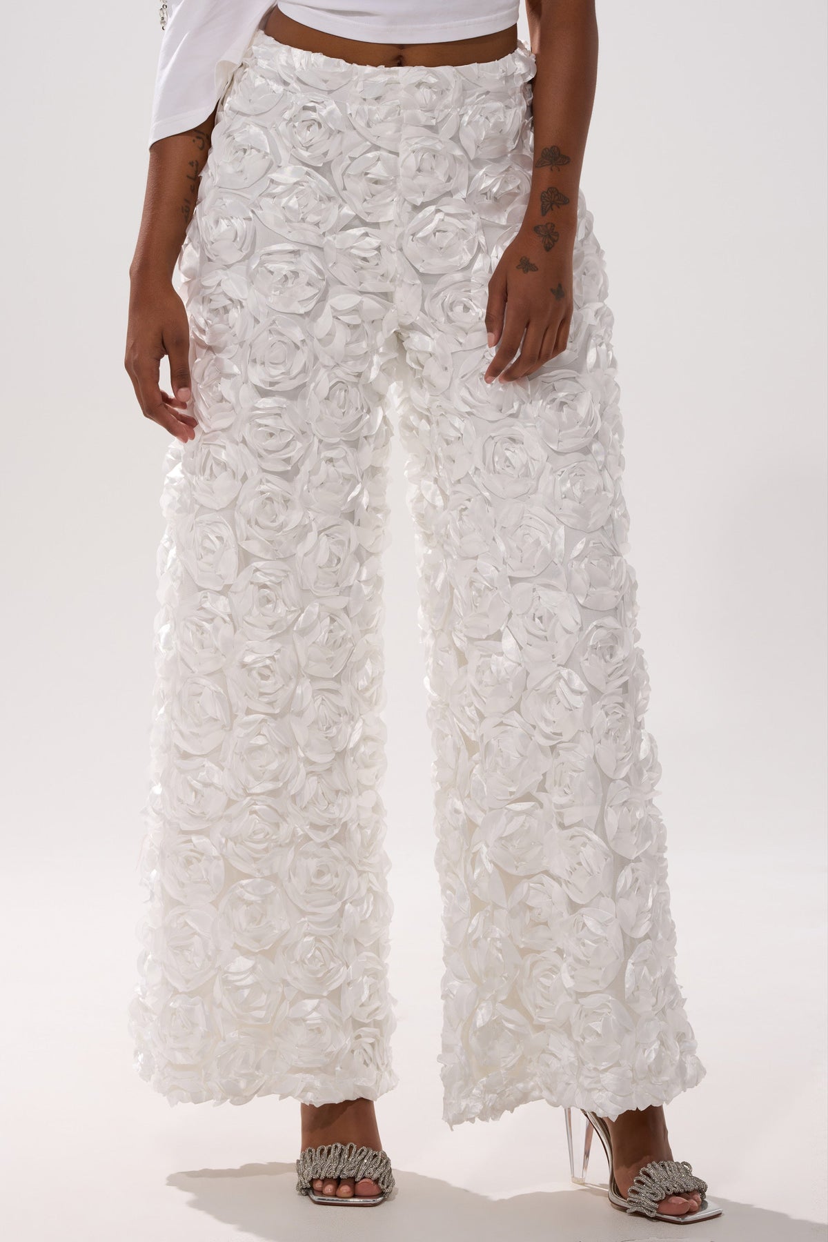 ROSE PETAL WIDE LEG PANT