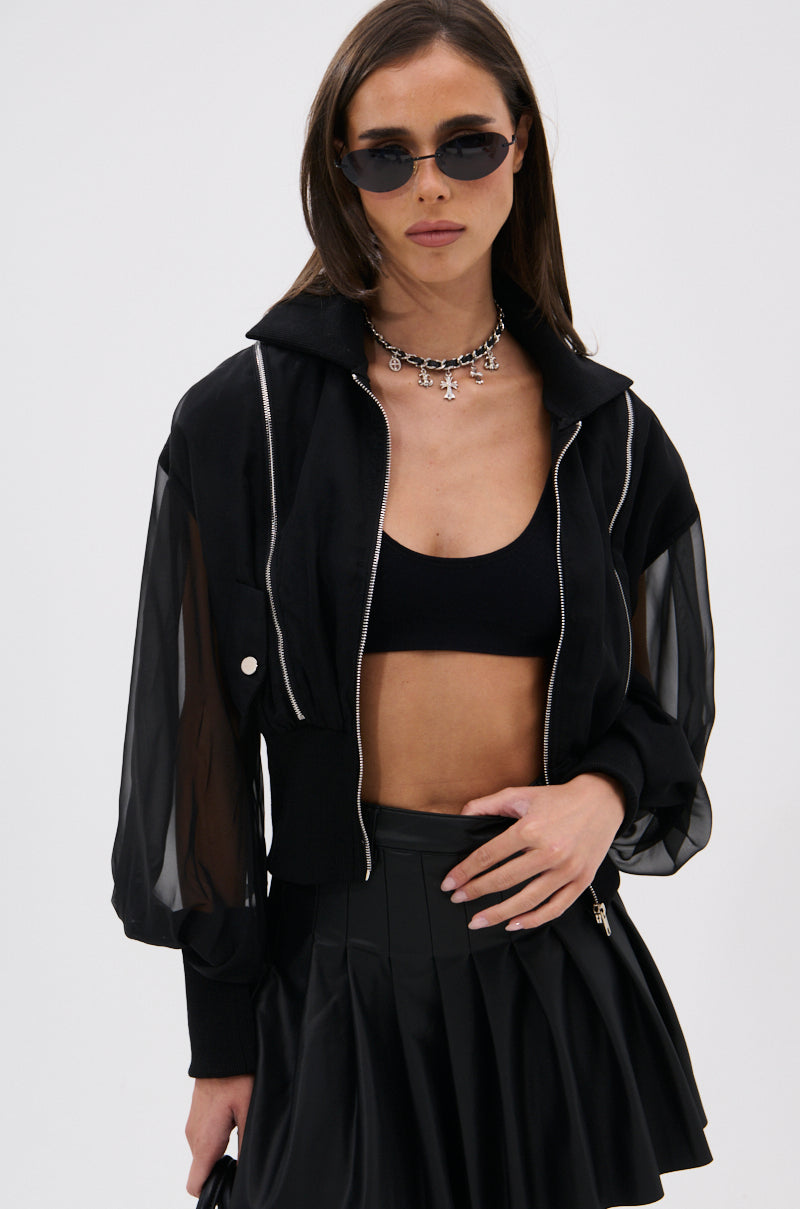 CHOOSE YOUR FIGHTER MESH INSERT BOMBER