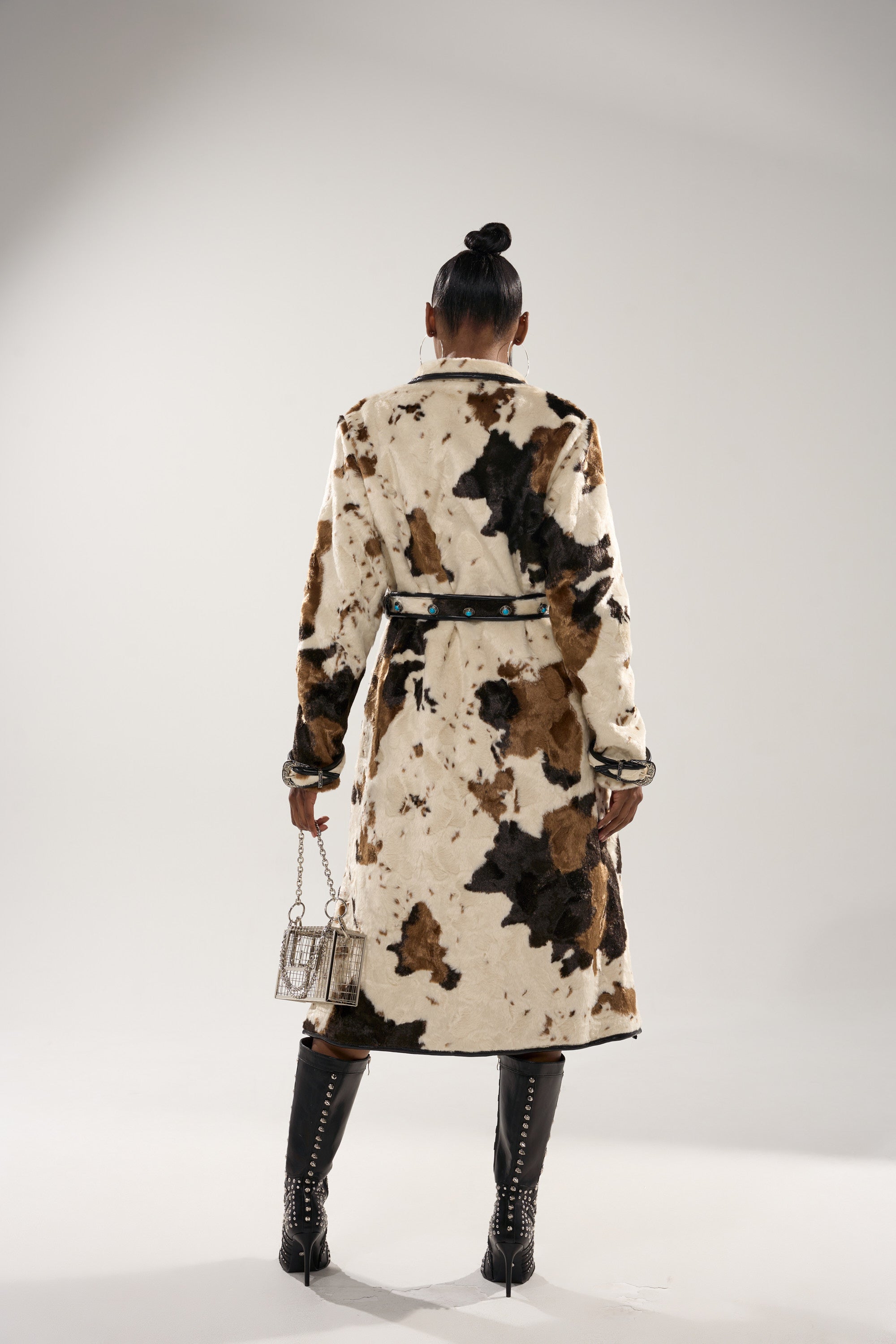 RIDE EM COW PRINT TRENCH