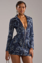 INTO SOMETHING BETTER DENIM BLAZER MINI DRESS