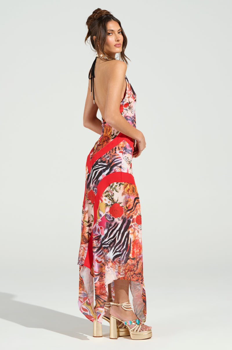 ROTTEN RIGHT TO THE CORE PRINTED MIDI DRESS