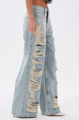 CHILL WITH ME DISTRESSED DENIM