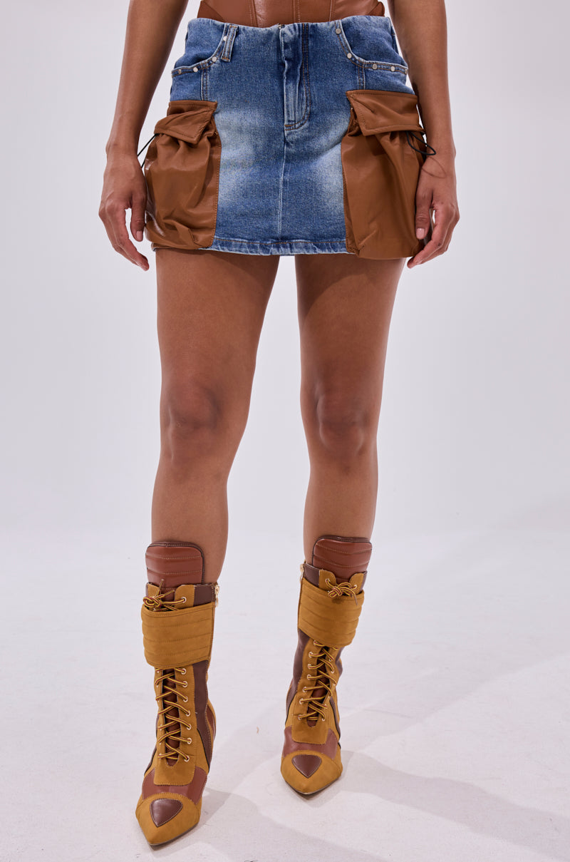 ROCK MY WORLD DENIM MINI SKIRT