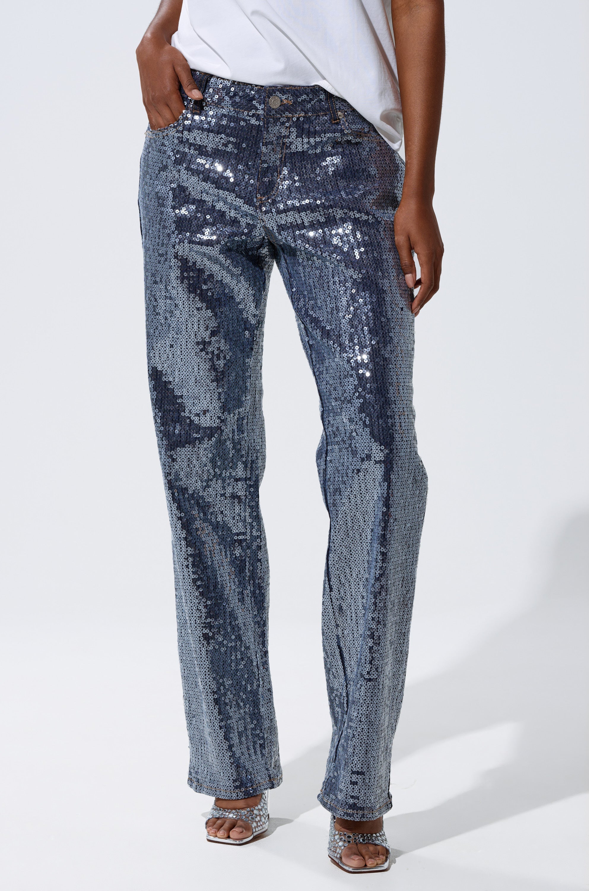 ASHTON SEQUIN DENIM PANT
