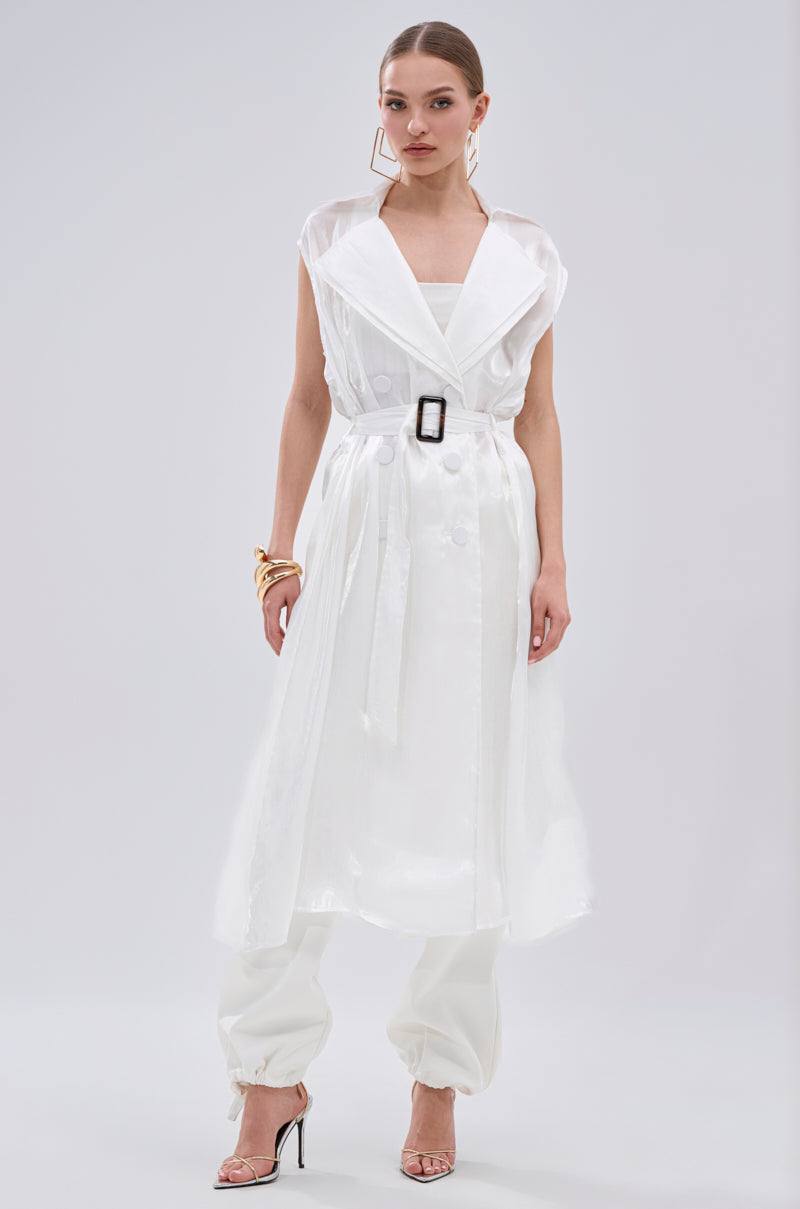 FLOATING ORGANZA TRENCH VEST