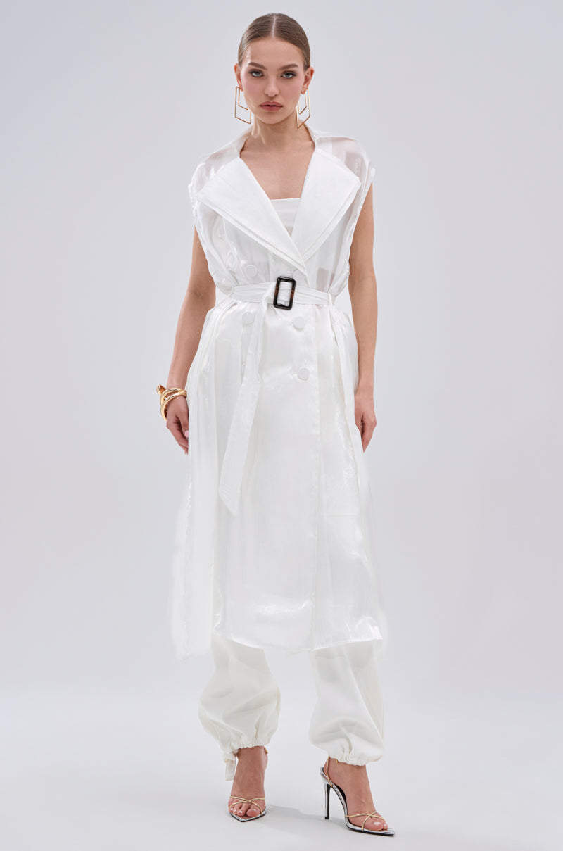 FLOATING ORGANZA TRENCH VEST