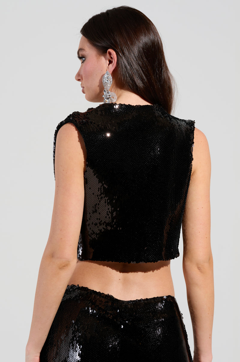 PARTY IN THE CITY CROP TOP IN BLACK