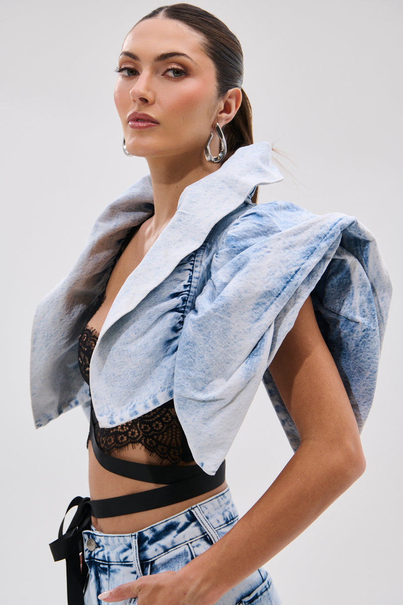 DION BOLERO IN DENIM