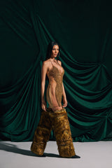 BABY PLEASE MINI DRESS IN GOLD