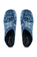 AZALEA WANG FLOREA DENIM PRINT MULE