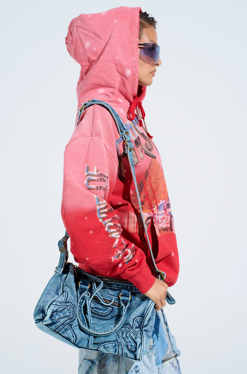 IN THE FAST LANE HOODED SWEATSHIRT