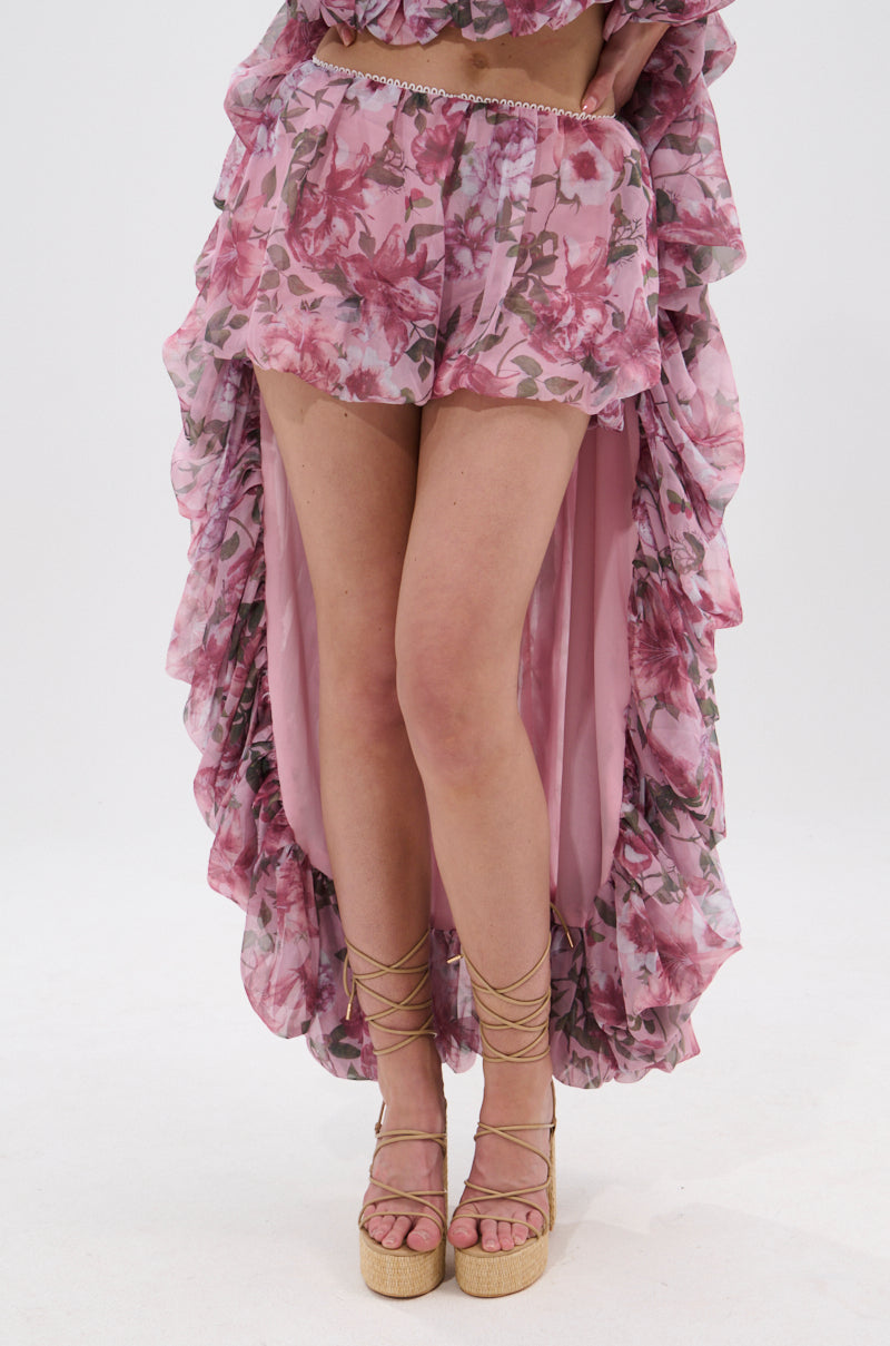REVERENT FLORAL BLOOMER SHORTS