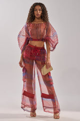 LETS LIVE IN THE MOMENT CHIFFON TROUSER