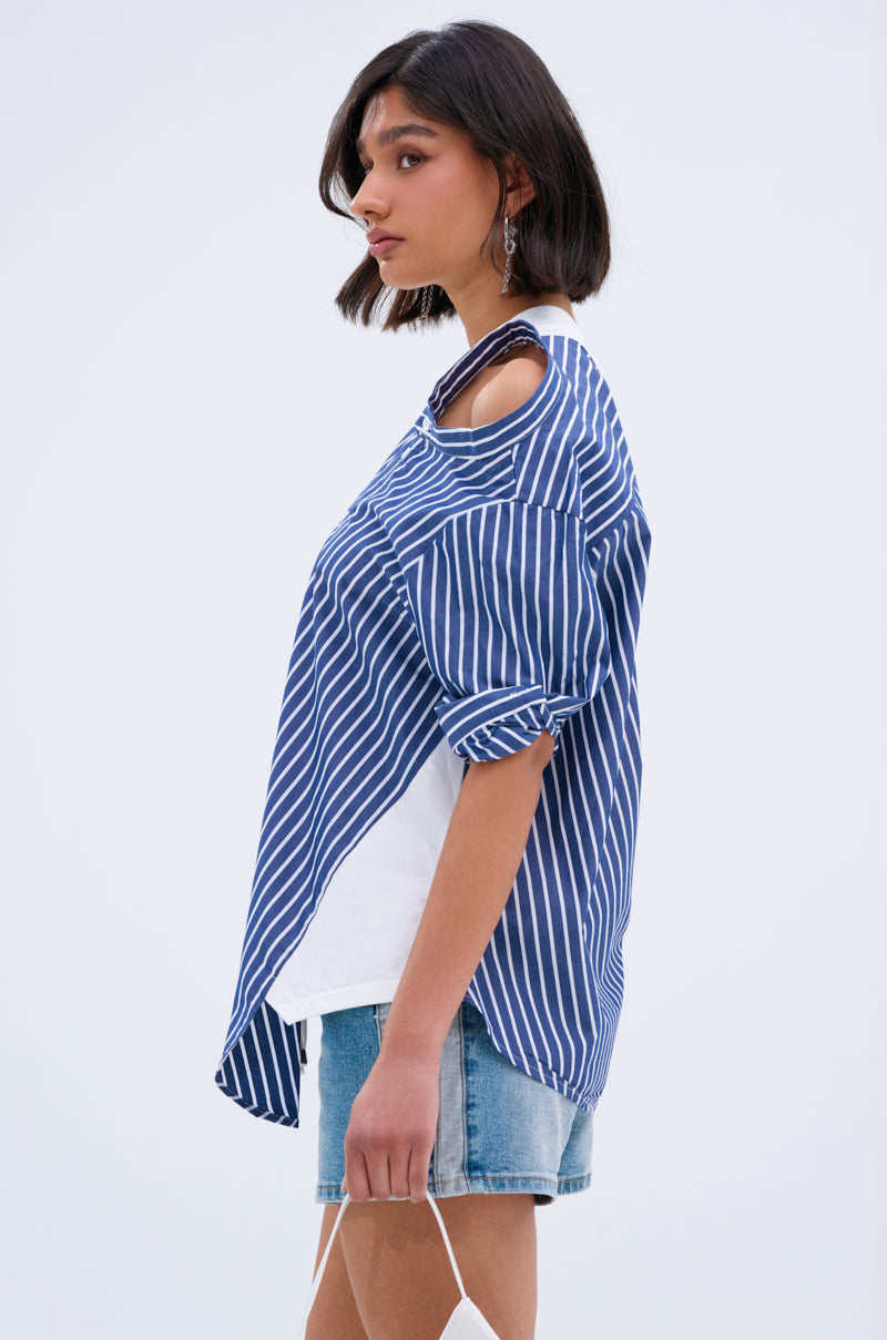 MIXED UP TSHIRT BLOUSE