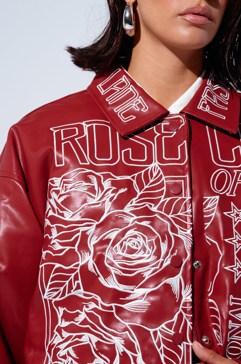 ROSE CITY EMBROIDERED BOMBER