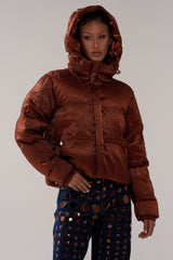 FAYE RHINESTONE PUFFER IN COPPER