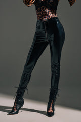 DROP IT LIKE ITS HOT VINYL LEGGING WITH ZIPPER