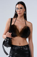 BABY ITS COLD OUTSIDE FUR BRALETTE