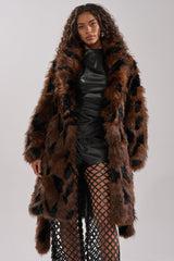 JUSTINE FAUX FUR COAT