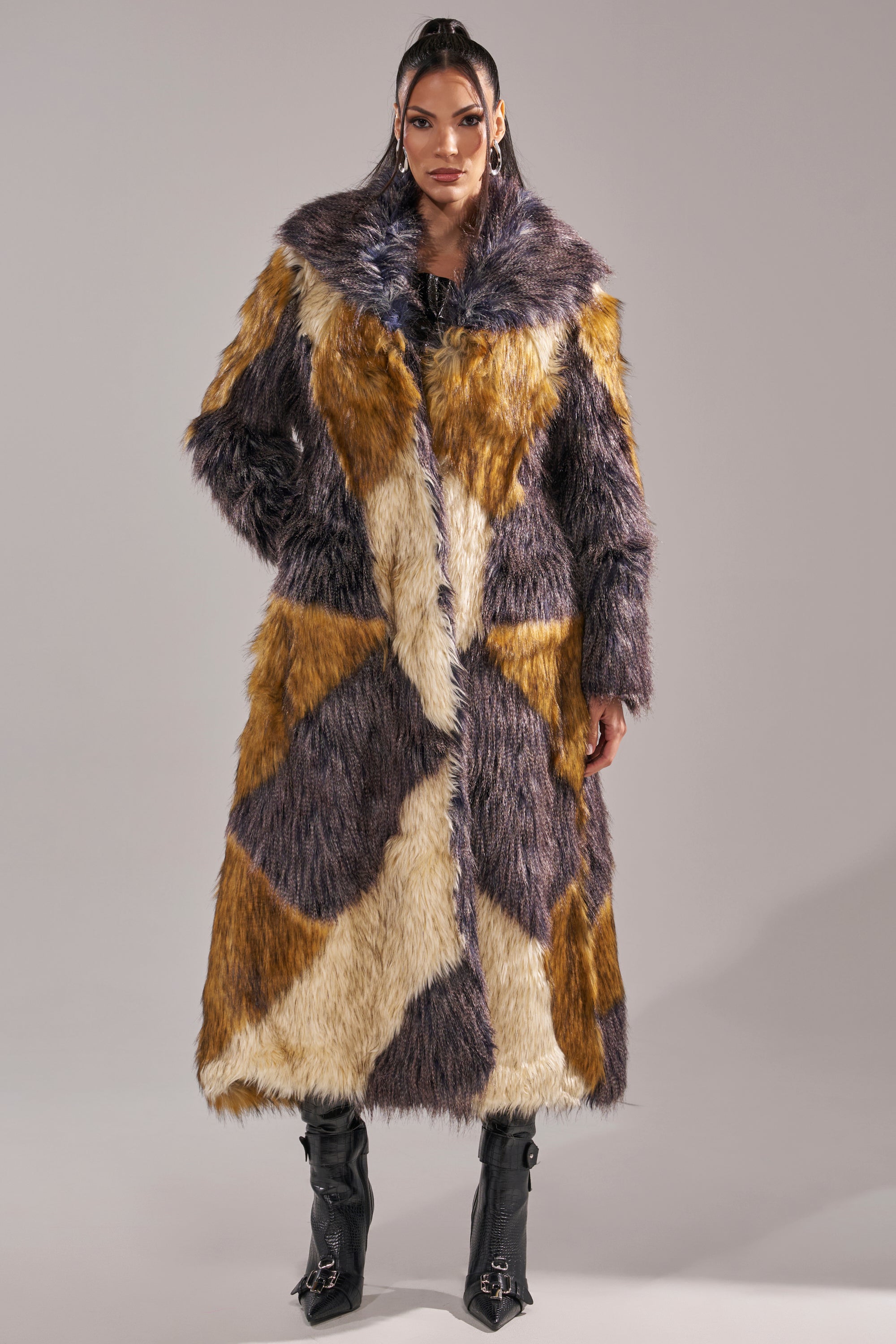 NOTRE DAME FAUX FUR COAT