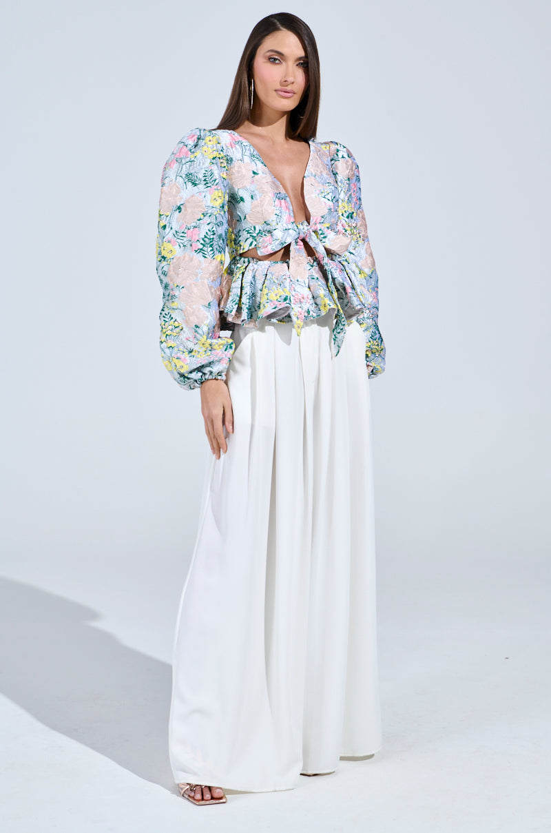 2 WAYS TO SLAY BROCADE LONG SLEEVE TOP