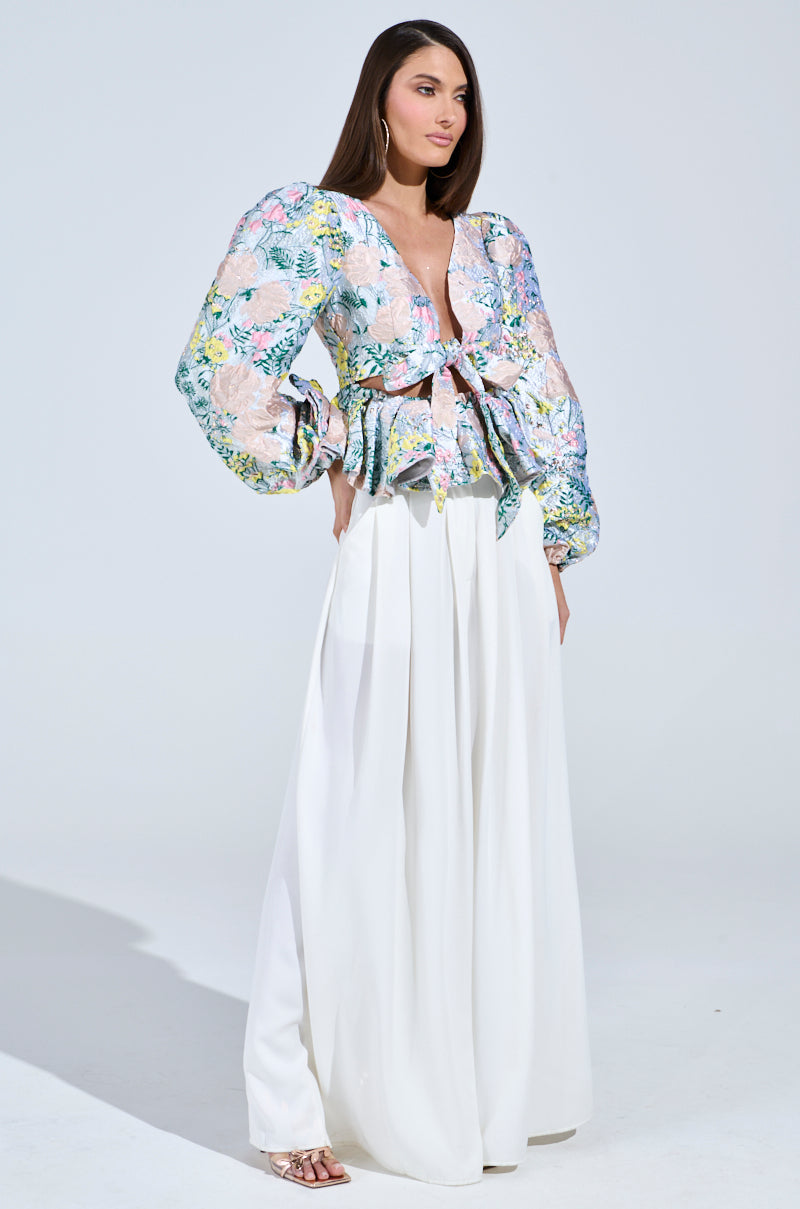 2 WAYS TO SLAY BROCADE LONG SLEEVE TOP
