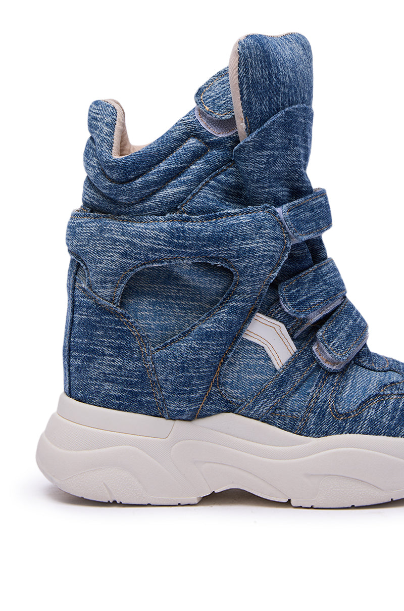 MARANTO DENIM WEDGE SNEAKER