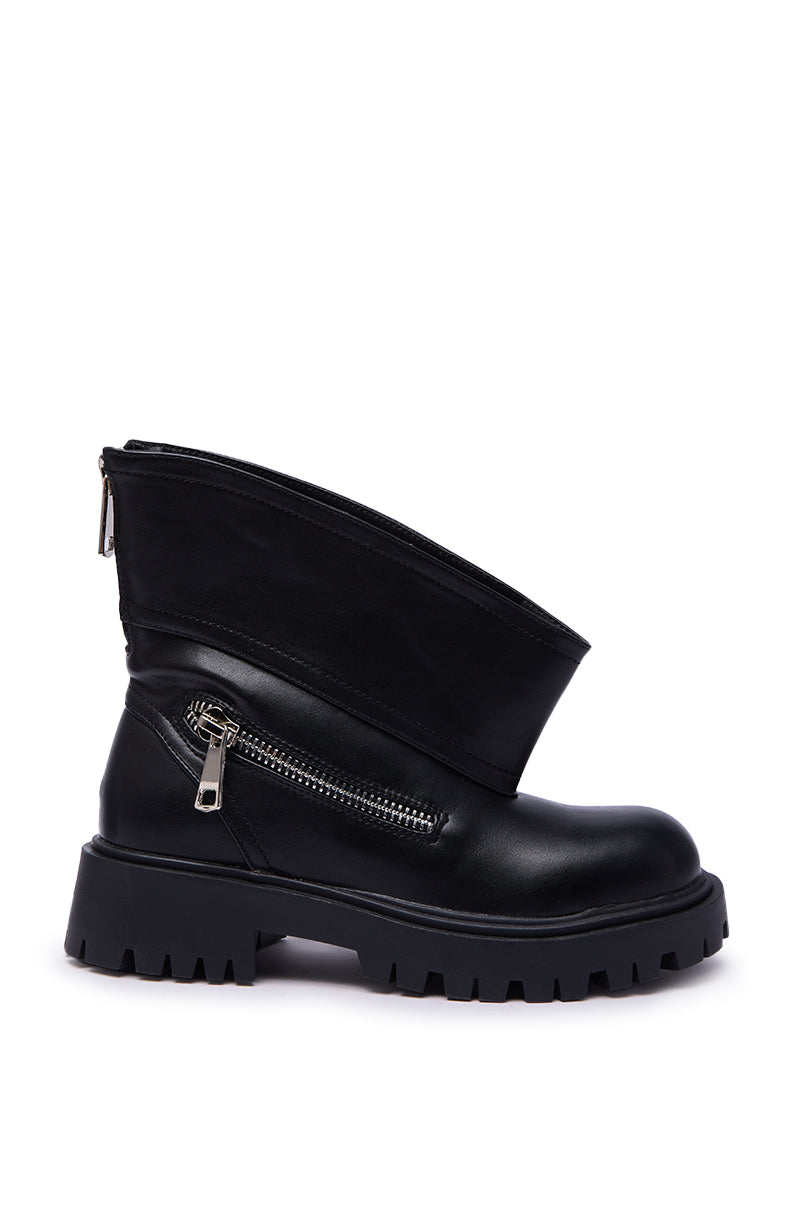 AZALEA WANG MOHSEN BLACK COMBAT BOOTIE