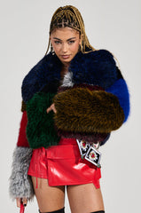 RIOT PATCHWORK FAUX FUR