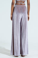 FEELS GOOD  WIDE LEG VELVET PANT