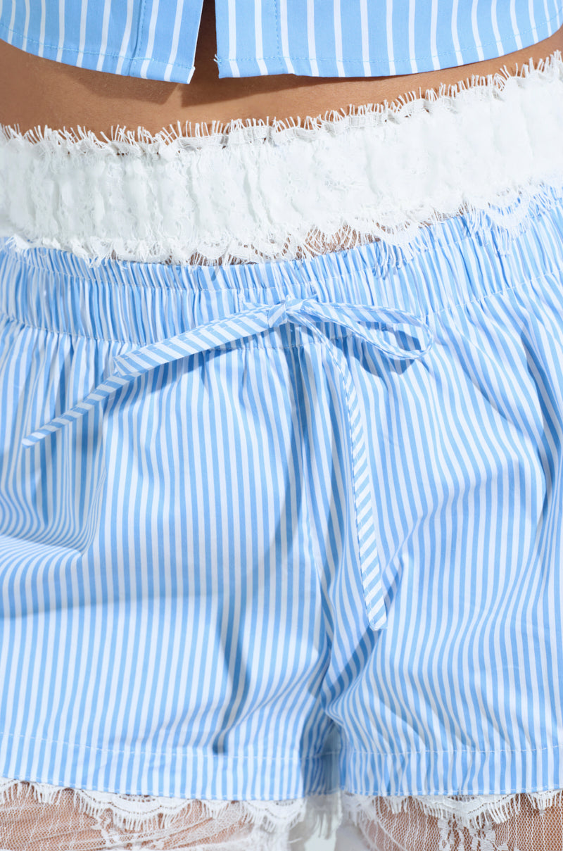 RELAX WITH ME PINSTRIPE SHORT
