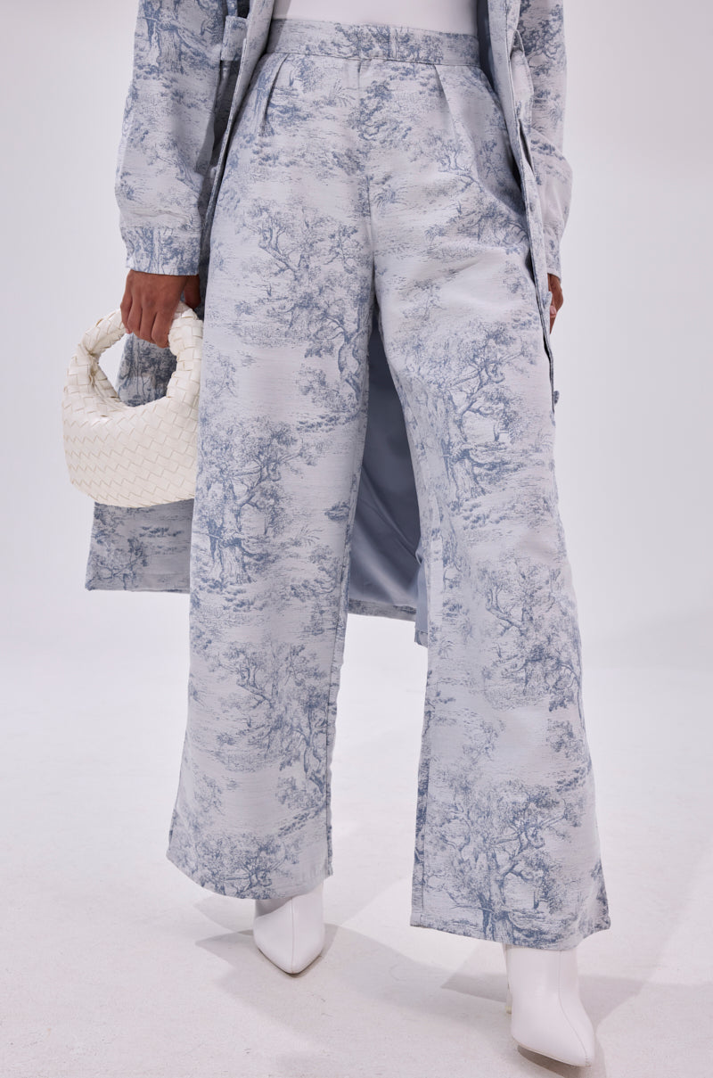 BOOKED N BUSY JACQUARD TROUSER