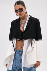 DON'T TRIP ZIPPER BLAZER
