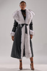 FIONA BUTTER LUXE FUR TRIM TRENCH