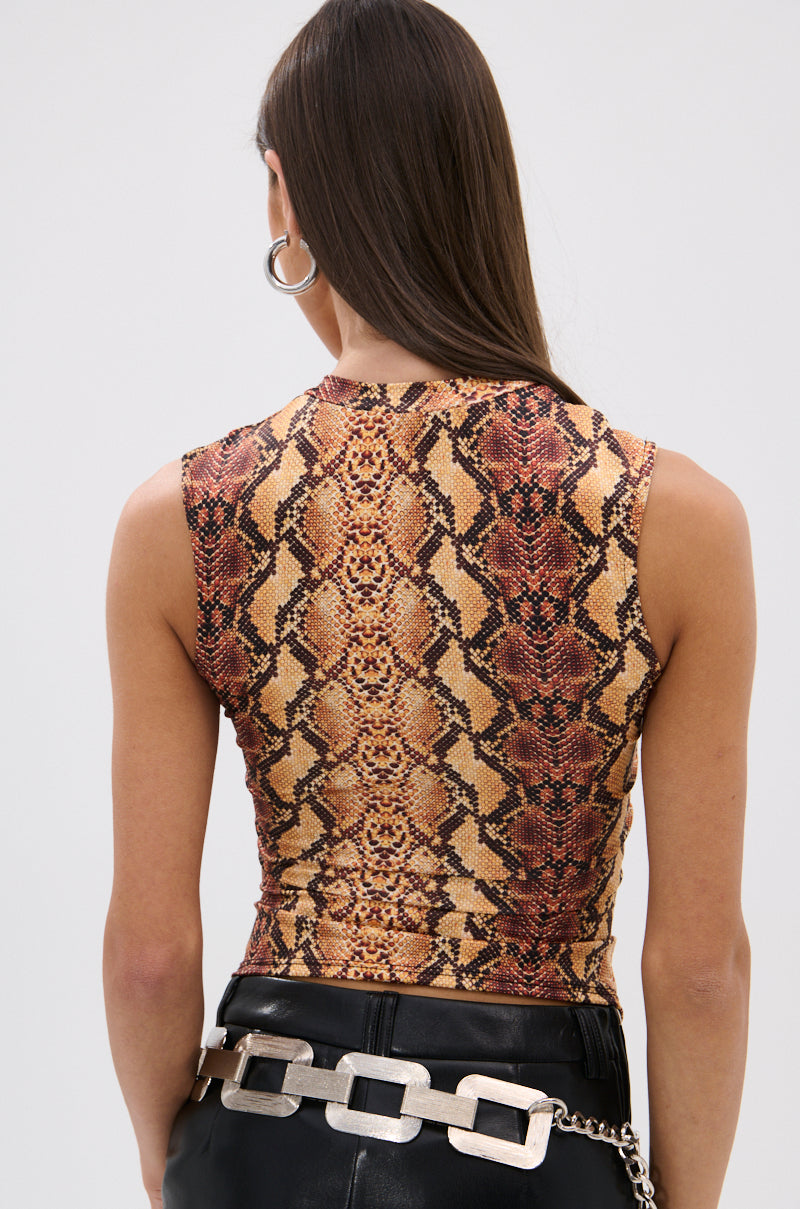 RATTLESNAKE LACE UP TOP