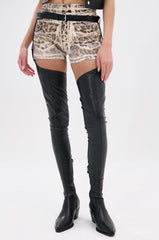 AZALEA WANG WESTLANN BLACK PU CHAP BOOT