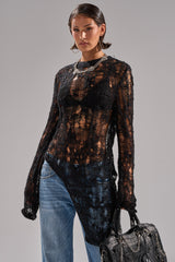ASYMMETRICAL KNIT SWEATER