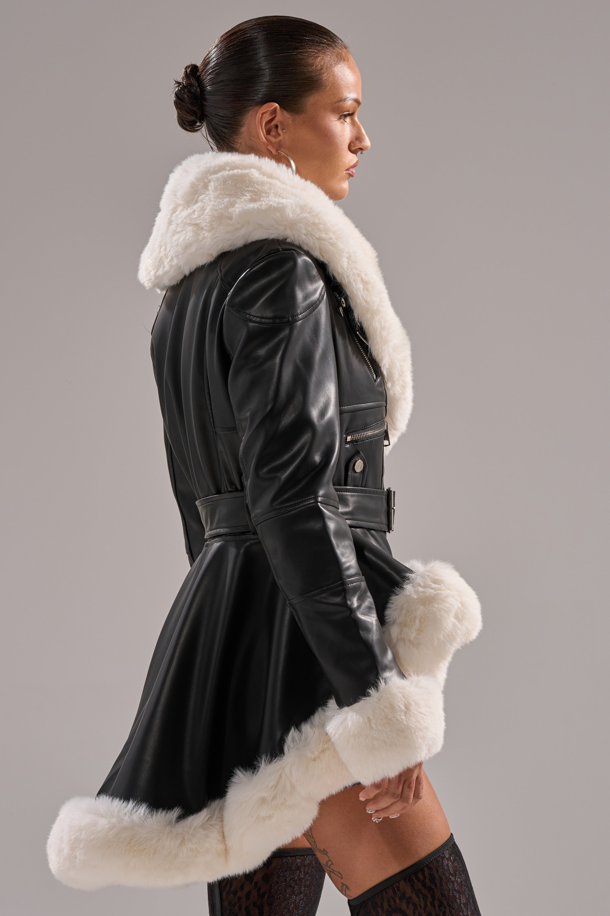 BABY IT'S COLD OUTSIDE FUR TRIM MOTO
