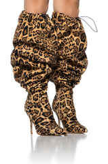 AZALEA WANG MANTIS BAGGY THIGH HIGH BOOT IN LEOPARD