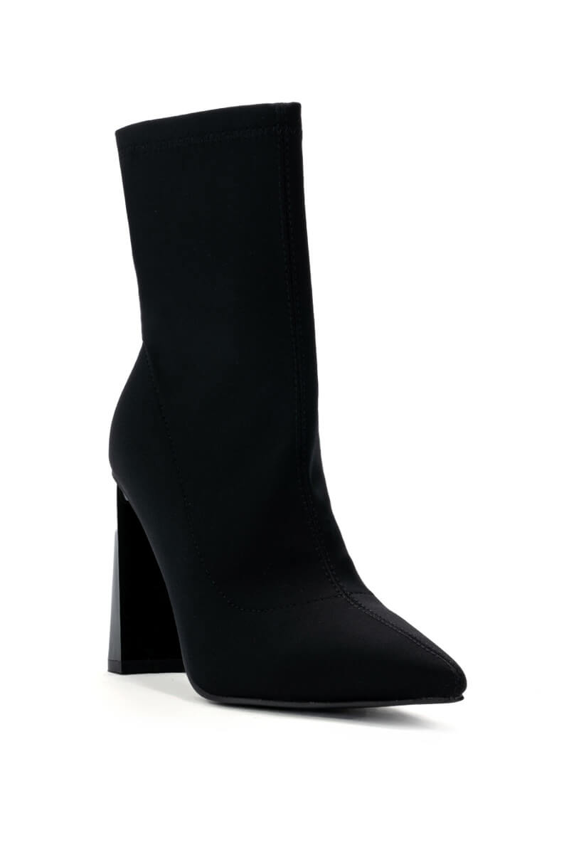 AZALEA WANG MOSCATO NEOPRENE BOOTIE IN BLACK