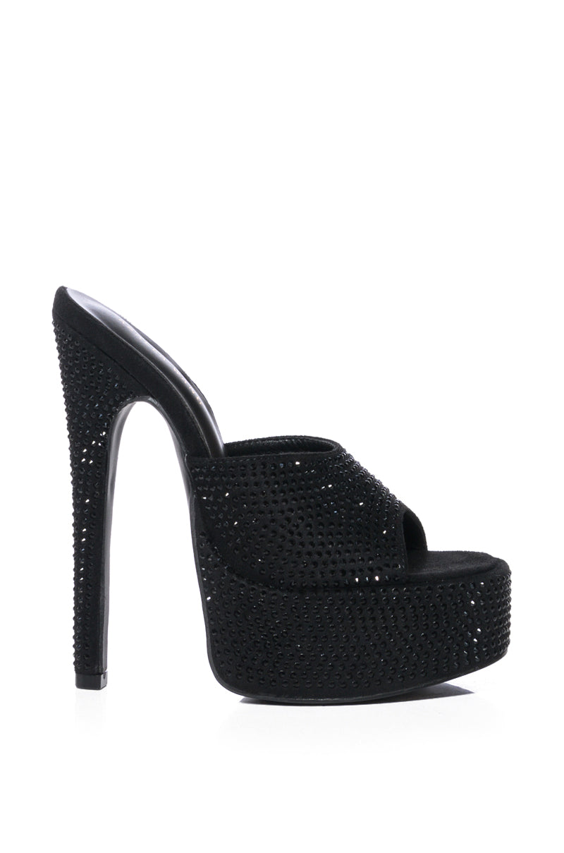 AZALEA WANG PATIENCE EMBELLISHED MULE IN BLACK