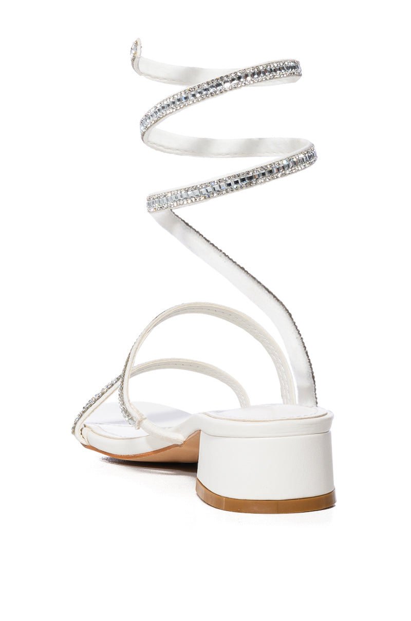 AZALEA WANG TALIRA WHITE COIL FLAT SANDAL