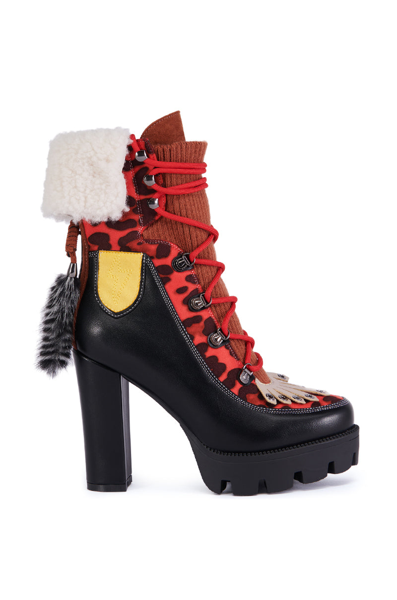AZALEA WANG TRIGGER MULTI COLORBLOCKED BOOTIE